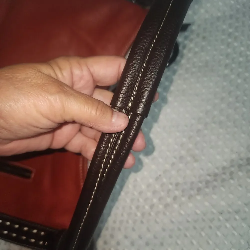 VERA PELLE EUC GEN LEATHER HOBO SATCHEL BAG